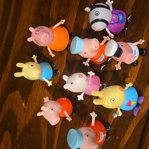 Peppa Pig figurines.  3"